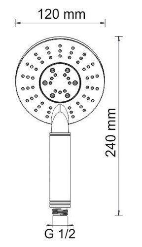 Лейка душевая WasserKRAFT  A058  