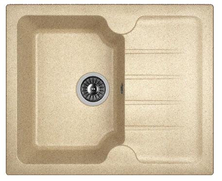 Мойка кухонная из литьевого мрамора Dr. Gans ЛОРА 620 25.020.A0620.405 62*51 см. терра