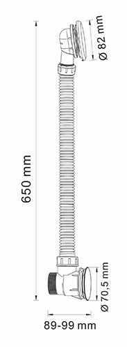 Сифон для ванны WasserKRAFT  A055   Сифон для ванны WasserKRAFT  A055
