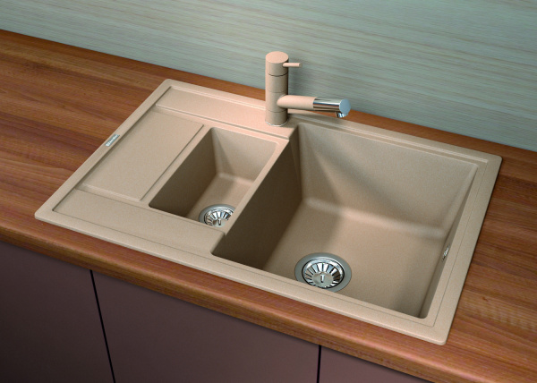 Мойка кухонная керамогранитная Florentina ЛИПСИ 780K 20.250.D0780.105 78*51 см. коричневый