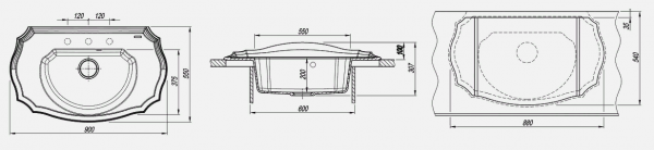 Мойка кухонная керамогранитная Florentina ЭМИЛИЯ 20.340.D0900.202 90*55 см. шампань Мойка кухонная керамогранитная Florentina ЭМИЛИЯ 20.340.D0900.202 90*55 см. шампань