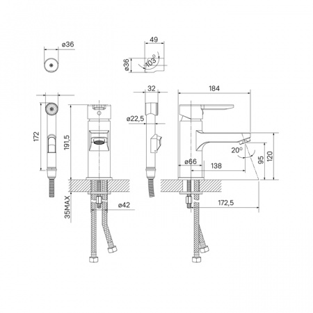 Смеситель IDDIS SENA SENSB00i08 для раковины 