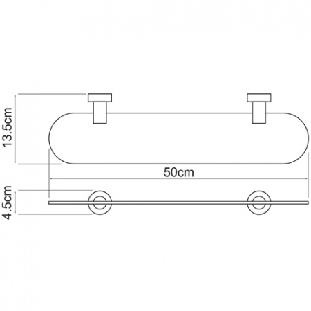 Полка WasserKRAFT DONAU K-9424  