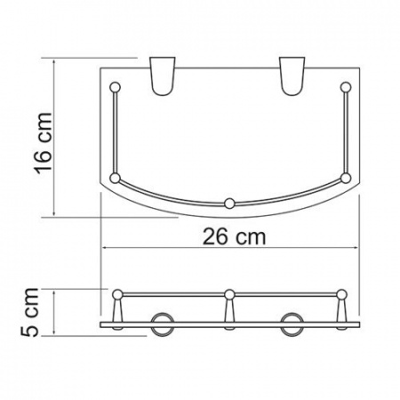Полка WasserKRAFT  K-588  