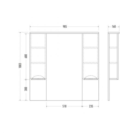 Зеркало Mirsant КАМИЛЛА  100 см. 
