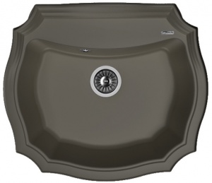 Мойка кухонная керамогранитная Florentina ЭМИЛИЯ 640 20.355.D0640.302 64*55 см. антрацит