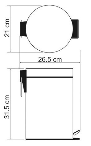 Ведро для мусора WasserKRAFT  K-665  