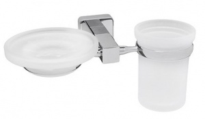 Стакан и мыльница навесной WasserKRAFT LIPPE K-6526  