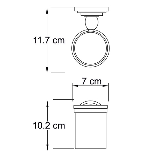 Стакан навесной WasserKRAFT ISAR K-7328   Стакан навесной WasserKRAFT ISAR K-7328