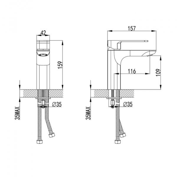 Смеситель IDDIS SLIDE SLIWT00i01 для раковины 