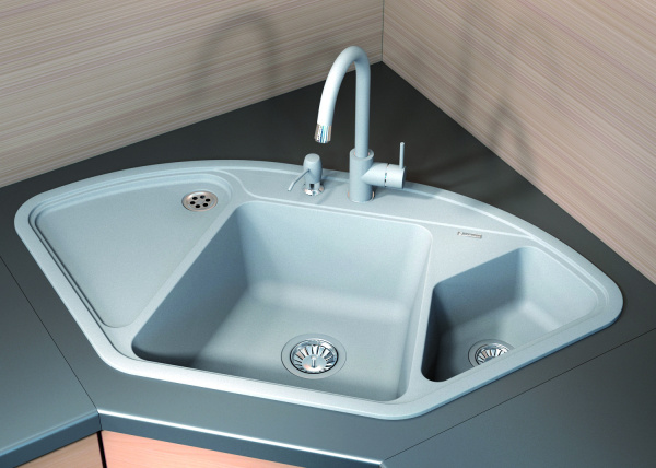 Мойка кухонная керамогранитная Florentina КАПРИ 20.185.J1060.302 100,6*57,5 см. антрацит