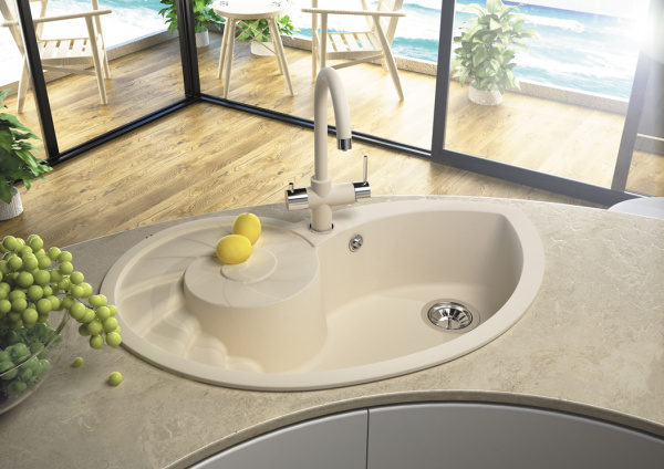 Мойка кухонная керамогранитная Florentina НАУТИЛУС 20.350.E0820.306 82*52 см. капучино